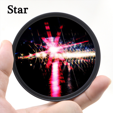KnightX Star 6 Line Filter For Canon Sony Nikon 500d 200d 400d photo d3300 d600 2000d accessories 49 52 55 58 62 67 72 77 mm ► Photo 1/4