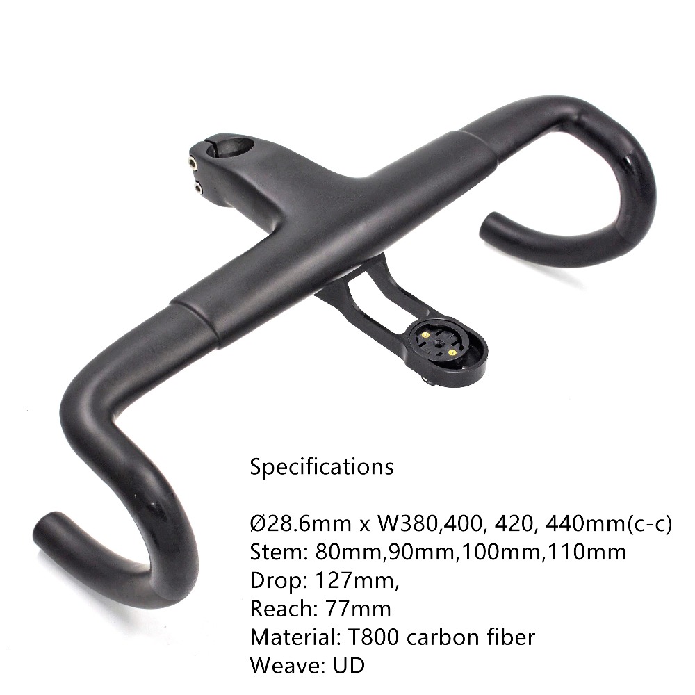 EC90 Road Bike Drop Bar Carbon Fiber Bicycle Handlebar Bars 31.8*400/420/440mm
