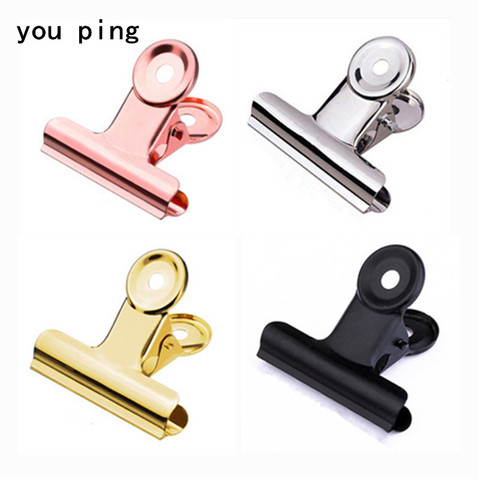 New 50mm 38mm 31mm 22mm Multicolor Round Metal Clamp Paper  Clips Student School Office Supplies ► Photo 1/6