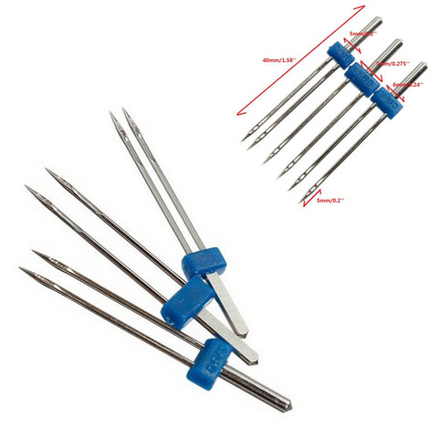 3Pcs Double twin Needles Sewing Needles Pins Steel sewing machine needle  knitting needles Needlework ► Photo 1/6