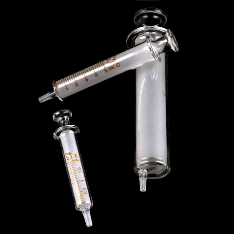 2ML 5ML 10ML Glass Syringe Injector Sampler Dispensing With Ink Chemical Medicine ► Photo 1/5