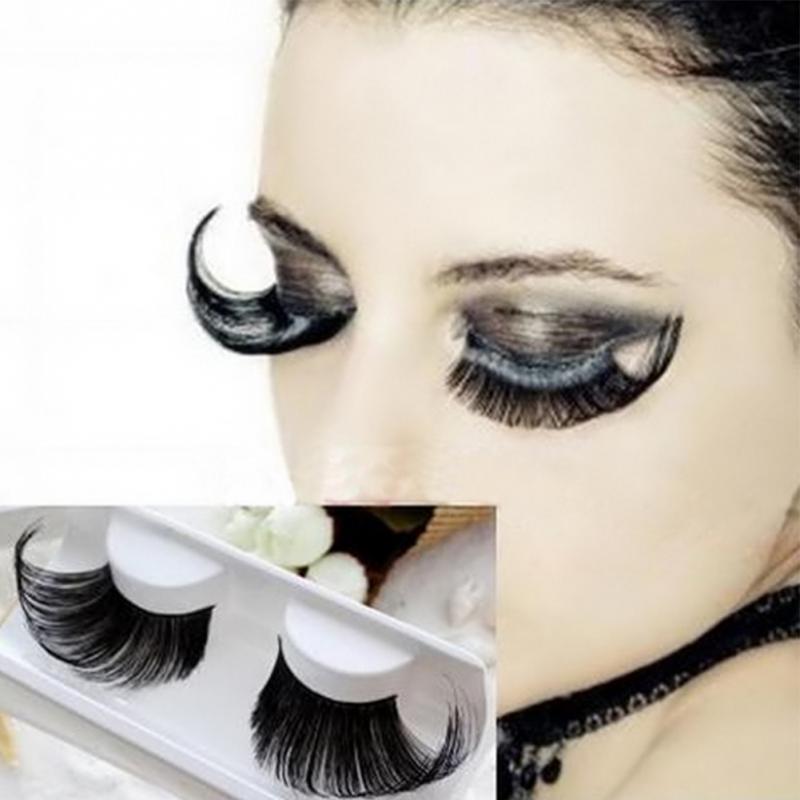 1Pair Women Extra Long False Eyelashes Fake Lashes 3D Mink Lashes Extension Eyelash Fiber Mink Eyelashes for Perform/Party #518 ► Photo 1/6