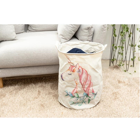 40*50cm Animal Unicorn Laundry Baskets Large Cotton Linen Clothing Storage Bucket Foldable Kids Toy Organizer Laundry Hamper 1pc ► Photo 1/5