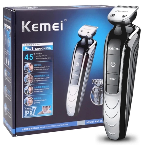 KEMEI 5 In 1 Professional Rechargeable Hair Trimmer Hair Clipper Shaver Razor Cordless Adjustable Hair Cutting Machine KM-1832 ► Photo 1/6