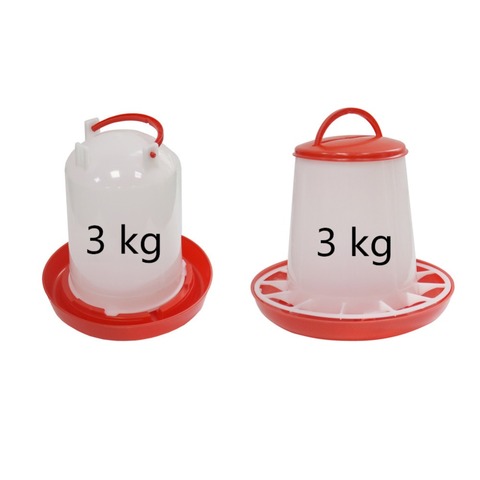 3 kg Poultry Feeding bucket, Automatic drink kettle Chicken drinking fountain Chicken coop Feeding Devices Feeder 1 Pc ► Photo 1/5