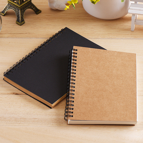 Cute Small Sketchbook Notebook for Drawing Painting Graffiti Soft Cover Black Paper Sketch Diary Book Memo Pad Office School ► Photo 1/6