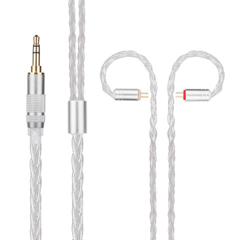 New Yinyoo H3 H5 8 Core Upgraded Silver Plated Earphone Cable With MMCX/2pin for BLON BL-03 BL-05 BL05 C12 KZAS10 ZSN PRO ZSX ► Photo 1/6
