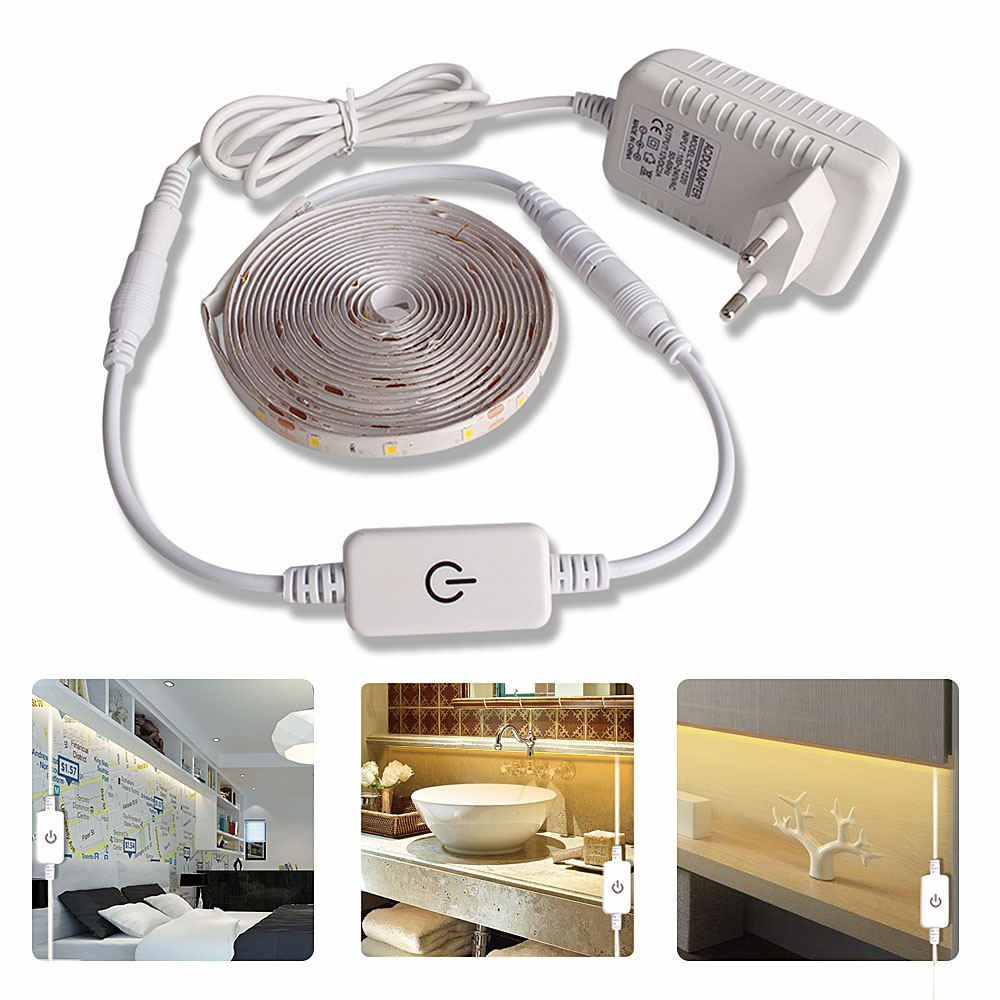 1-5M LED Cabinet Light Motion Sensor 2835 SMD LED Strip lamp with Power supply 