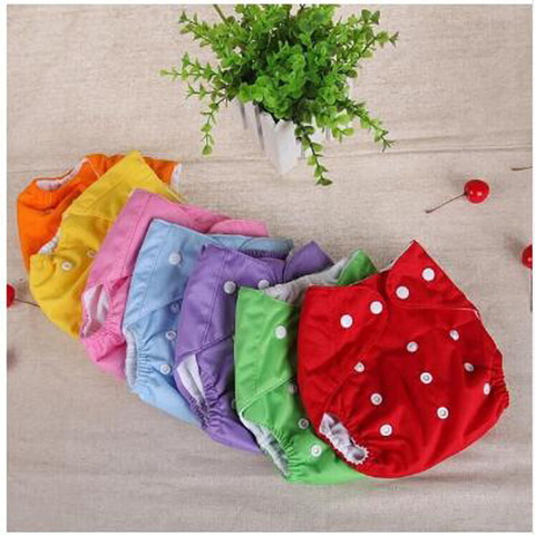 Baby Diapers Washable Reusable Nappies Grid/Cotton Training Pant Cloth Diaper Baby Fraldas Winter Summer Version Diapers #54 ► Photo 1/6