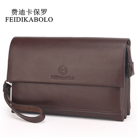 FEIDIKABOLO Excellent Quality Men's Clutch Bag Fashion Three-tier Large-Capacity Business Bag Personality Casual Mobile Wallet ► Photo 1/6