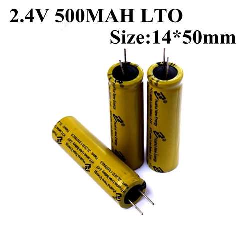 10pcs LTO 14500 2.4v 500mAh Lithium Titanate Battery Cell 20C Capacitor for Diy Pack Power Tool Long Cycle Life Fast Chage Disch ► Photo 1/1