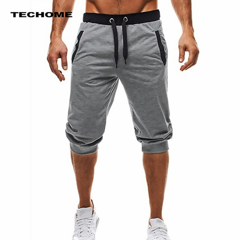 Summer men Leisure Men Knee Length Shorts Color Patchwork Joggers Short Sweatpants Trousers Men Bermuda Shorts roupa masculina ► Photo 1/4