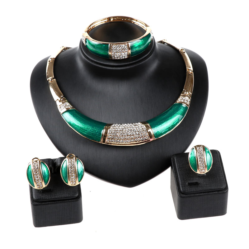 konservativ valg tidevand Price history & Review on Hot sale Full Rhinestone Green african beads  jewelry set wedding Party dress accessories fashion costume Necklace  jewelry sets | AliExpress Seller - Helene Jewelry Store | Alitools.io