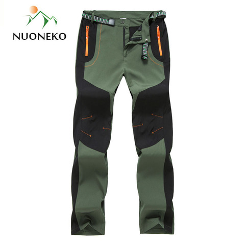 Nuoneko New Spring Autumn Men Women Hiking Thin Pants Outdoor Softshell Trousers Windproof for Camping Trekking Climbing PN22 ► Photo 1/6