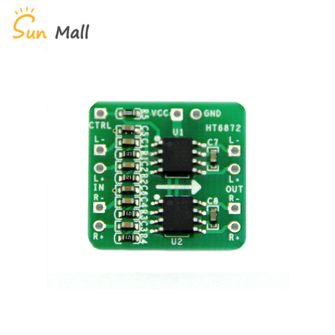 HT6872 Scheda Amplificatore Differenziale Digitale Classe D – 2x3W, Ingresso Differenziale, 3.6-6.5V, Per Altoparlanti Portatili