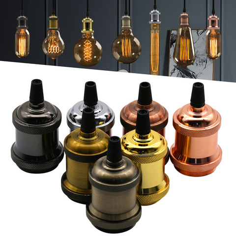 E27 Lamp Bases Holder Aluminum douille E27 Socket 85-265V Vintage Retro Edison Bulb Holder Decor Hanging Lamp Pendant Lights ► Photo 1/6