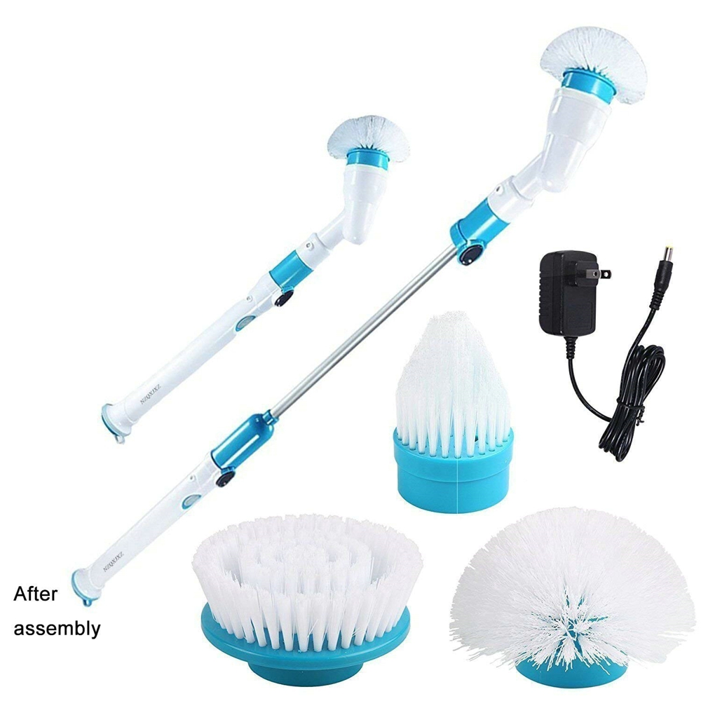 Multifunction Electric Cleaning Brush Scrub Brush Adjustable Turbo Cleaner  Wireless Charg Kitchen and Bathroom Cleaning Tool