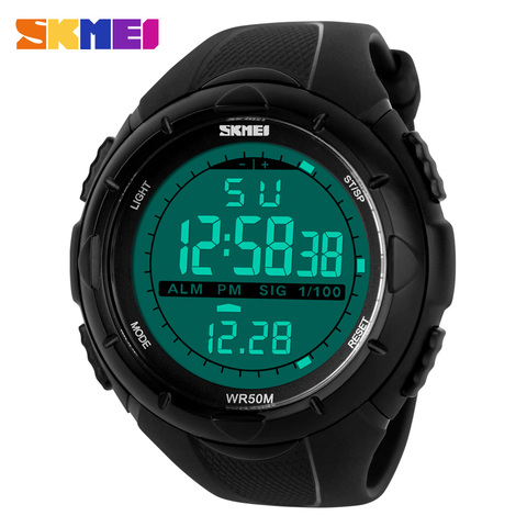 SKMEI Brand 1025 LED Digital Mens Military Watch Men Sports Watches 5ATM Swim Climbing Fashion Outdoor Casual Men Wristwatches ► Photo 1/6