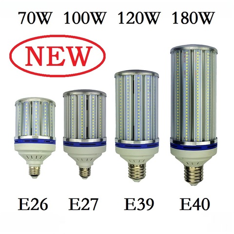 70W 100W 120W 180W E27 E40 LED Bulb Light E26 E39 street lighting High Bright 110V 220V Corn Lamp for Warehouse Engineer Square ► Photo 1/1