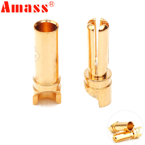 20pcs/lot Amass 3.5mm Banana Plug Male Female Connector Gold Plated for Rc Battery Rc Motor ESC Rc Accessories (10 pair ) ► Photo 1/6