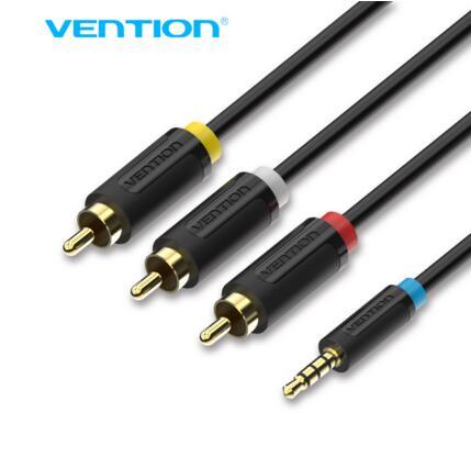 Vention 3.5mm Jack to 3 RCA Cable Male Audio Video AV Cable AUX Stereo Cord 3RCA Standard Converter for Speaker TV Box CD DVD ► Photo 1/5
