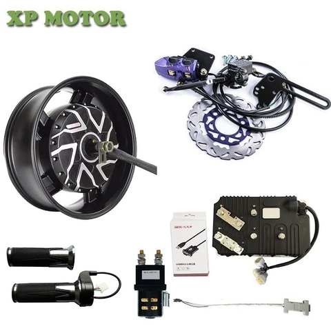 QSMOTOR 12KW 6.0x17inch Electric Motorcycle Hub Motor Kits ► Photo 1/1
