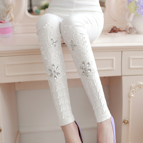 Fashion Women's Leggings Sexy Casual Laces  Leg Warmer  Fit Most Sizes Leggins Pants Trousers Woman's Leggings ► Photo 1/5