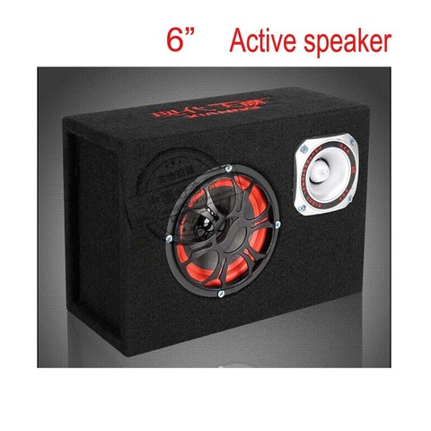 Cheapest 6 inch 12v , 220v car audio hifi portable Active speakers for Bus,Van, KTV Boom Box Stage Speaker Subwoofers ► Photo 1/4