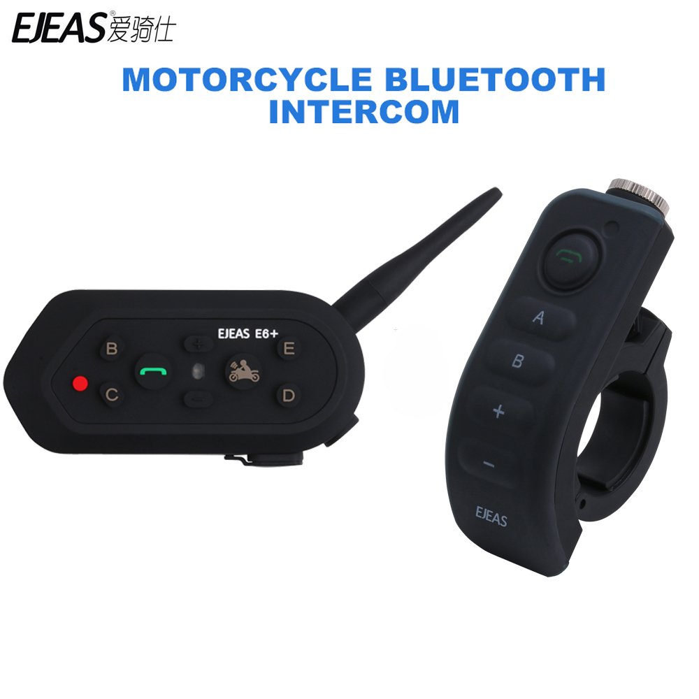 EJEAS V6 PRO Bluetooth Motorcycle Intercom Helmet Headset 6 Riders 1200m  Communicator Interphone Waterproof + Metal Splint - AliExpress
