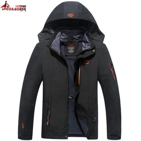 Plus Size 6XL 7XL 8XL men`s Waterproof Jacket Spring Autumn Windproof rain Coat outwear Tourism Mountain Jacket Men clothing ► Photo 1/6