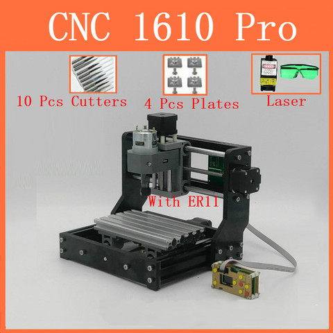 CNC1610 withER11,diy mini cnc engraving machine,laser engraving,Pcb PVC wood router,cnc 1610 pro,Can work offline ► Photo 1/1