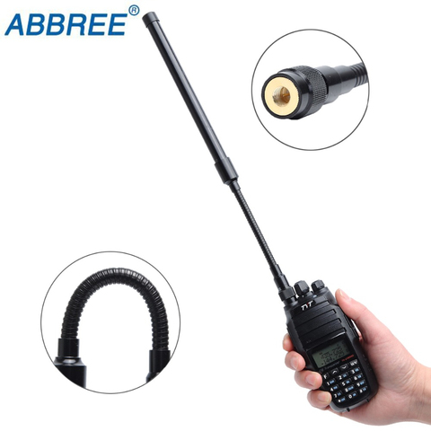 ABBREE AR-148 SMA-Male 144/430Mhz Dual Band Tactical Antenna Gooseneck For Yaesu VX-6R VX-7R TYT TH-UV8000D Wouxun Walkie Talkie ► Photo 1/1