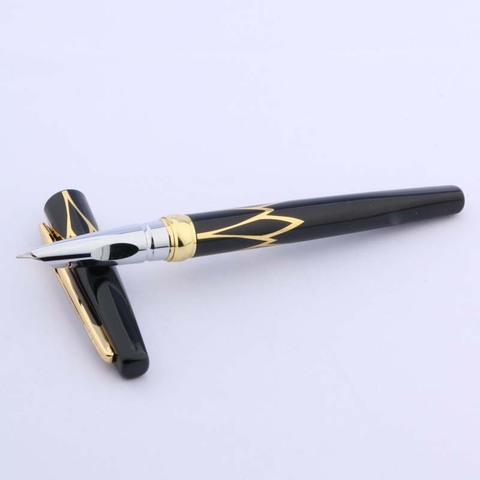 HERO Classic GOLDEN and black red Trim F Nib Fountain Pen School Student Office Gifts Stationery ► Photo 1/6