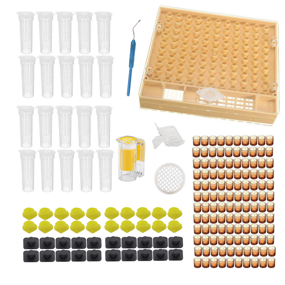 Beekeeping Cage Plastic Queen Catcher Rearing System Apiculture Bee Tools 100Pcs 