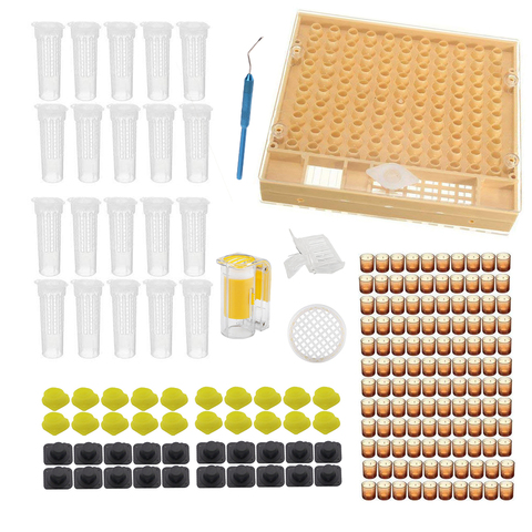 Complete Bee Queen Rearing Cup Kit System Beekeeping Catcher Box Catcher Cage Bees Tools Apiculture Box Set Productive Cells ► Photo 1/6