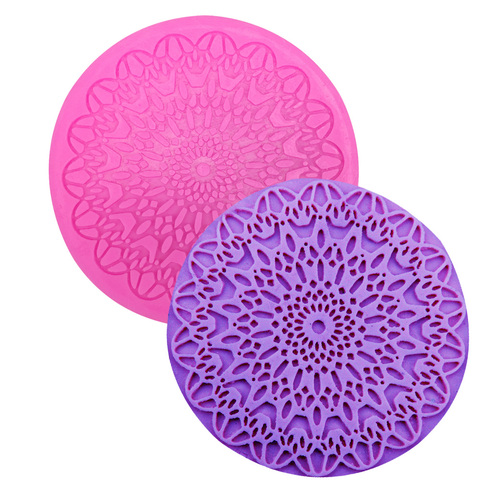 M0357 DIY Flower Patterns round Fondant lace Chocolate Moulds Silicone Mold Cake Decorating Tools Sugar Craft ► Photo 1/5