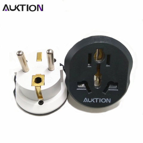 AUKTION Universal EU Plug Adapter 16A Electrical Plugs International Power Socket Converter AC 250V for Home Office Travel ► Photo 1/6