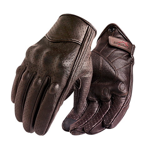 New Motorcycle Gloves Men Touch Screen Leather Electric Bike Glove Cycling Full Finger Motorbike Moto Bike Motocross Luvas Sale ► Photo 1/6