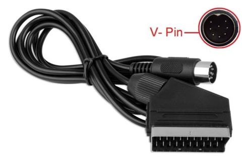 Replacement 1.8M V-pin Scart cable For Sega Megadrive 1 Genesis 1 Master System 1 RGB AV Scart Cable Cables ► Photo 1/3