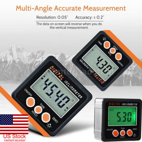 4*90° Digital Inclinometer Level Box Mini Protractor Angle Finder Bevel Gauge Magnet Magnetic Base Measuring Tools ► Photo 1/6