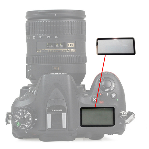 Shoulder small Externe Vitre Outer Glass screen Repair part For Nikon D80 D90 D200 D300 D600 D610 D700 D800 D7000 D7500 D810 ► Photo 1/3