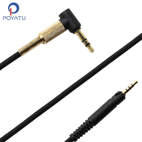 Poyatu 3.5mm Cable for Sennheiser HD569 HD579 HD559 HD 599 HD599 Headphones Cables Upgrade Replacement Cord Braided Black ► Photo 1/6