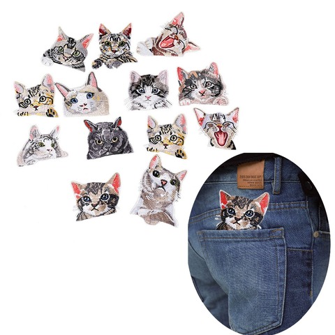 cute Cat Patches High Quality Lifelike 3D Embroidery Patch For Clothes  Fabric Stickers Iron On patch badge Jeans Pocket applique - Price history &  Review, AliExpress Seller - Make Warm Store