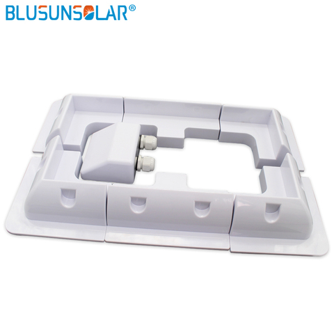 BULSUNSOLAR 1 sets  ABS Solar Panel Mounting Bracket White color Kits Cable Entry Gand Ideal 7pcs/set for Caravan Motorhome RV ► Photo 1/6