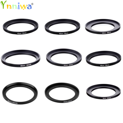 40.5-62 43-52 43-55 43-58 46-52 46-55 46-58 49-55 49-58 49-62mm Metal Step Up Rings Lens Adapter Filter Set ► Photo 1/2