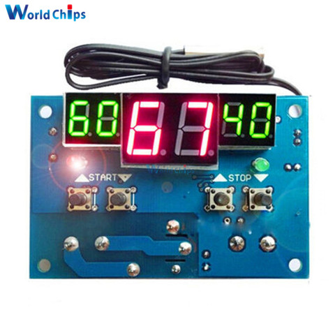 Automatic Adjustment! W1401 LED Digital Thermostat Temperature Controller -9-99C Thermostat Module 12V DC/220V AC + NTC Sensor ► Photo 1/6