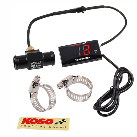 Car Motorcycle Temperature Gauge Digital LED Koso Water Temperature Gauge with Sensor for NMAX CB 400 CB500X YBR125 XMAX250 300 ► Photo 1/6