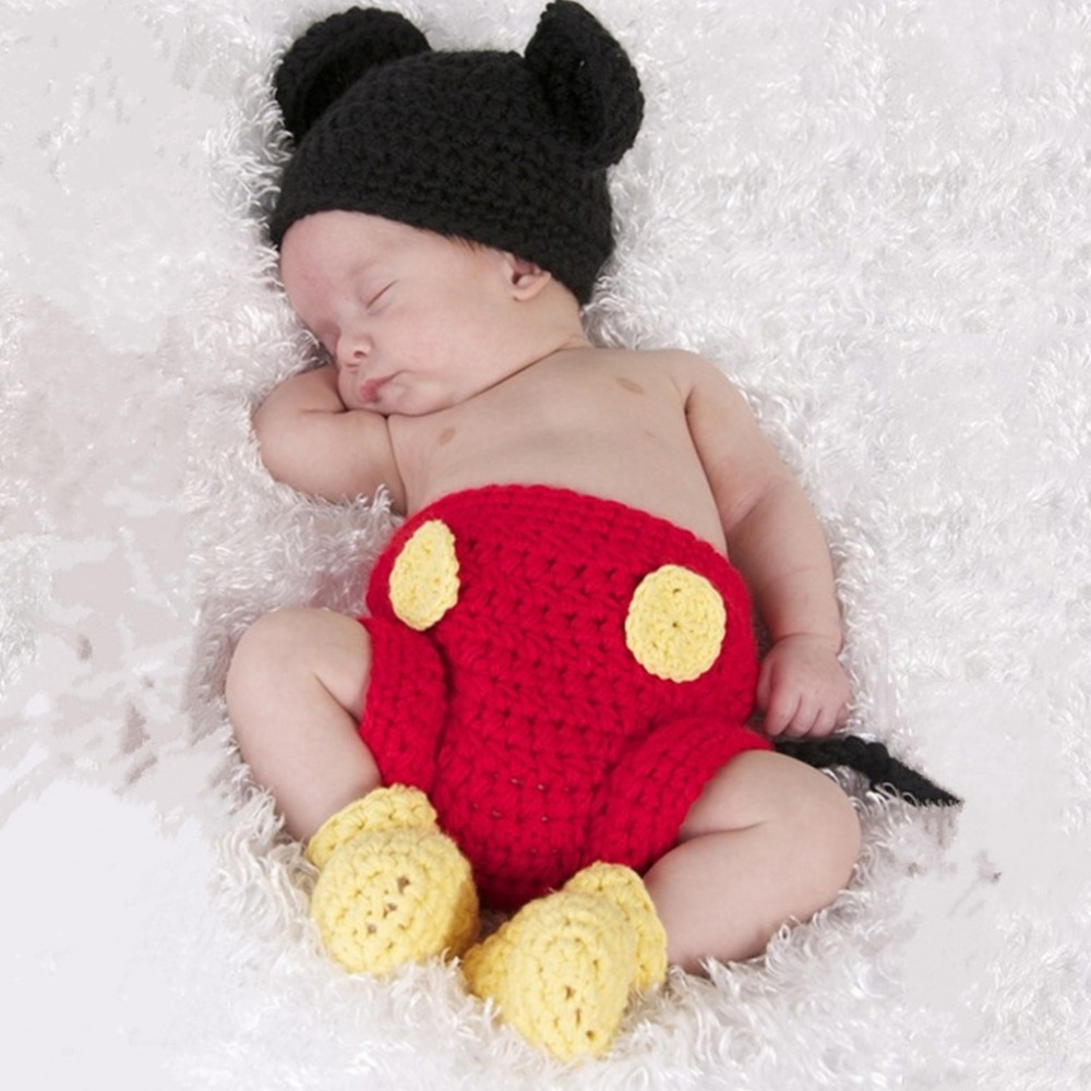 Newborn Baby Girls Boys Crochet Knit Costume Photo Photography Prop Outfits NEW
