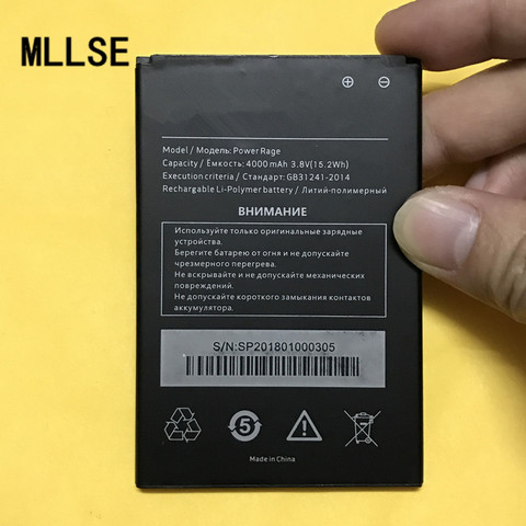 MLLSE Real 4000mAh Power Rage battery For Highscreen Power Rage Mobile phone battery ► Photo 1/1
