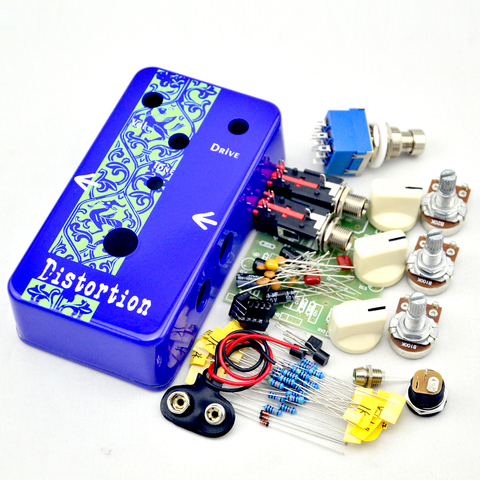 NEW DIY Guitar Distortion Pedal kit deep Blue Distortion Electric Guitar Effect Pedal True Bypass +  High-quality 1590B case ► Photo 1/5